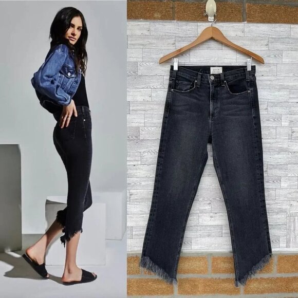 MCGUIRE Cropped Valletta w Asymmetrical Hem in Ace of Spades Sz 27 - Picture 1 of 15